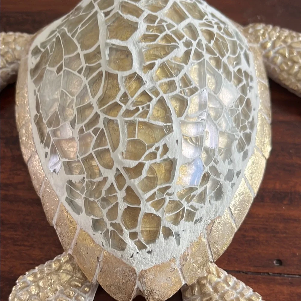 NWT Elegant Gold and Cream Sea Turtle Figurine - Picture 5 of 10